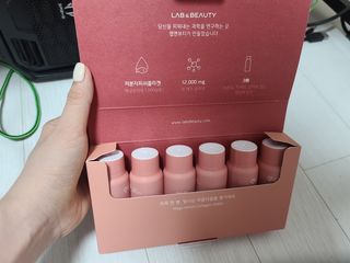 랩앤뷰티 메가 벨벳 콜라겐 12000 — 5점을 준 리뷰어가 2021년 5월 올린 사용 사진