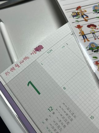 리훈 2023년 아이라이크 모눈 다이어리 미니달력 세트 — 5점을 준 리뷰어가 2022년 11월 올린 사용 사진