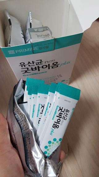 프리마인 유산균 국가지정연구소 선정, 살아있는 생유산균 200억 마리의 힘. 유산균n굿바이옴플러스 — 4.5점을 준 리뷰어가 2021년 10월 올린 사용 사진