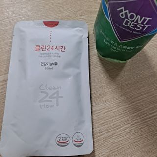 클린24시간 1BOX(5포) + 전용보틀(500ml) — 5점을 준 리뷰어가 2022년 8월 올린 사용 사진