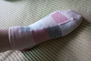 [사이즈가 있는 양말 필로이] 여자 스니커즈 발목 양말 5족 세트【 S, M, L, 】3가지 사이즈 — 5점을 준 리뷰어가 2022년 7월 올린 사용 사진