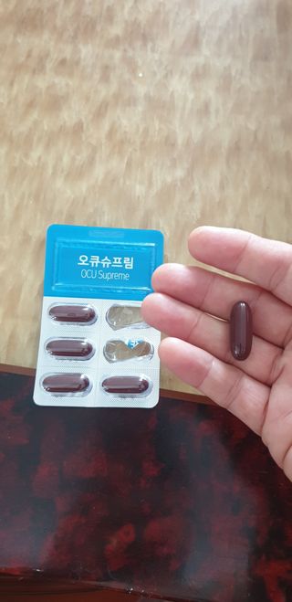 뉴트리션팩토리 비타프렙 오큐슈프림 루테인 오메가3 1050mg — 5점을 준 리뷰어가 2021년 8월 올린 사용 사진