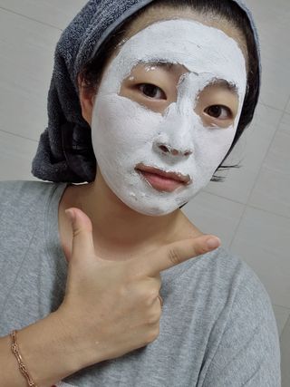 리더스코스메틱 리더스 밀크 스폰지 마스크 — 3점을 준 리뷰어가 2021년 9월 올린 사용 사진