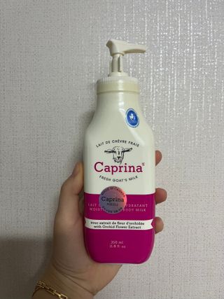 카프리나 프레쉬 산양밀크 모이스춰라이징 바디로션 350ml(오키드향) — 5점을 준 리뷰어가 2023년 3월 올린 사용 사진