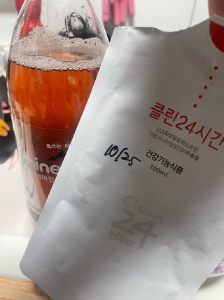 클린24시간 1BOX(5포) + 전용보틀(500ml) — 5점을 준 리뷰어가 2022년 10월 올린 사용 사진