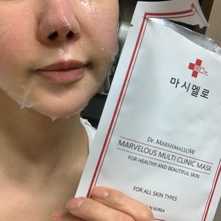 닥터마시멜로 마블러스 멀티 클리닉 마스크 — 4점을 준 리뷰어가 2021년 3월 올린 사용 사진