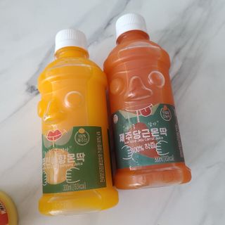 탐라원 제주의 맛, 몬딱주스 4종세트 - 한라봉몬딱주스, 천혜향몬딱주스, 청귤에이드, 당근몬딱주스 — 5점을 준 리뷰어가 2021년 7월 올린 사용 사진