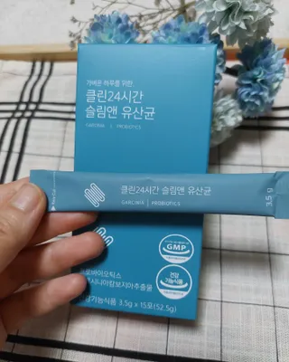 클린24시간 슬림앤유산균 1박스 (3.5g X 15포) — 5점을 준 리뷰어가 2022년 7월 올린 사용 사진