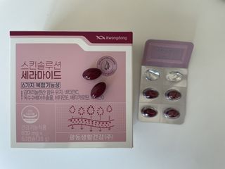 광동생활건강 [다시 쌓는 피부장벽] 광동 스킨솔루션 세라마이드 60캡슐 — 4점을 준 리뷰어가 2023년 6월 올린 사용 사진