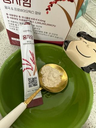 하루 1포로 콜레스테롤, 유산균, 고역가 소화효소까지 한번에 섭취! 다온바이오 홍자임 1개월분(30포) — 5점을 준 리뷰어가 2022년 12월 올린 사용 사진