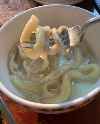 [푸딩팩토리] 로제누들떡볶이 500g / 까르보나라크림누들떡볶이 500g — 4.5점을 준 리뷰어가 2022년 8월 올린 사용 사진