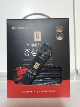 [푸름웰니스] 프리미엄 6년근 홍삼스틱 3mg x 100포 — 4점을 준 리뷰어가 2022년 2월 올린 사용 사진