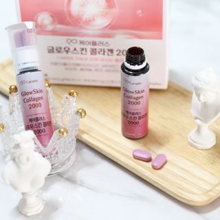 [경남제약헬스케어] 케어플러스 글로우스킨 콜라겐 2000 1박스(10일분) / 피부기능성 이중제형 마시는콜라겐 — 5점을 준 리뷰어가 2024년 7월 올린 사용 사진