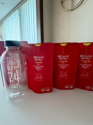 클린24시간 레드박스 1BOX(5포) + 전용보틀(500ml) — 5점을 준 리뷰어가 2024년 1월 올린 사용 사진