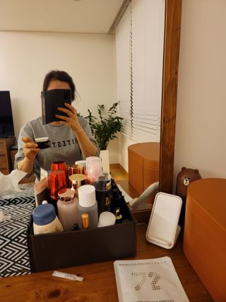 오투에니원 갈락토미세스 비타민 C 프리미엄 블랙스완 크림 50g — 5점을 준 리뷰어가 2023년 1월 올린 사용 사진