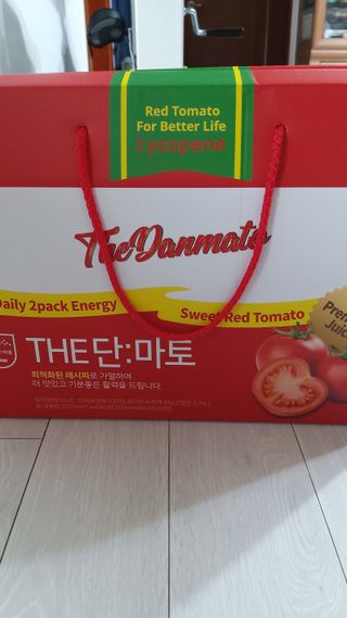 제이제이바이오 더단마토 프리미엄주스 100ml 30팩입 - 무설탕 스테비아 토마토즙 — 5점을 준 리뷰어가 2022년 1월 올린 사용 사진
