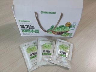 참앤들황토농원 국내산 유기농 양배추를 그대로 담은,  유기농 양배추즙  80ml X 30포 1박스 — 5점을 준 리뷰어가 2023년 4월 올린 사용 사진