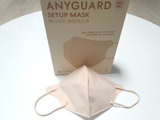 애니가드 셋업마스크 4컬러 각 10매입 [크리미베이지, 캐시미어로즈, 초콜렛브라운, 미드나잇네이비] — 5점을 준 리뷰어가 2022년 2월 올린 사용 사진
