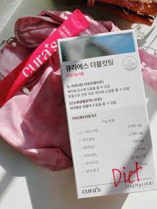 [큐라에스] 최신 다이어트 원료! 6중 기능성 더블컷팅 126g(2주일 분) — 5점을 준 리뷰어가 2024년 1월 올린 사용 사진