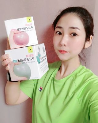 [트라택] 홈 필라테스 SET [미니짐볼+웨이트볼(0.5kg&1kg+요가블럭] — 5점을 준 리뷰어가 2022년 7월 올린 사용 사진