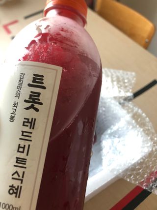 트롯전통식혜 트롯레드비트식혜 1리터 +500리터 — 5점을 준 리뷰어가 2021년 5월 올린 사용 사진