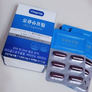 뉴트리션팩토리 비타프렙 오큐슈프림 루테인 오메가3 1050mg — 5점을 준 리뷰어가 2021년 10월 올린 사용 사진