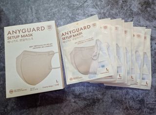애니가드 셋업마스크 4컬러 각 10매입 [크리미베이지, 캐시미어로즈, 초콜렛브라운, 미드나잇네이비] — 5점을 준 리뷰어가 2022년 2월 올린 사용 사진