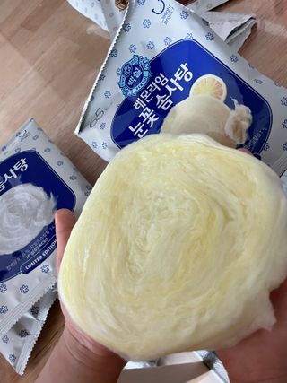딜라이트 프로젝트  달콤한 눈꽃 간식세트( 눈꽃 솜사탕 / 레몬라임 솜사탕 / 달고나 총 7EA+스마트톡 증정) — 5점을 준 리뷰어가 2022년 4월 올린 사용 사진