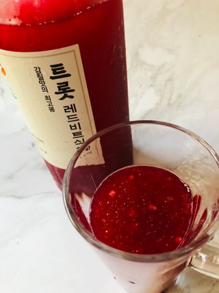 트롯전통식혜 트롯레드비트식혜 1리터 +500리터 — 5점을 준 리뷰어가 2021년 5월 올린 사용 사진