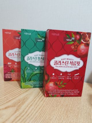 서울에프엔비 콜라스틴 3종 뷰티젤리스틱 45입 [ABC핏 15입 /  석류핏 15입 / 청스피루리나 15입] — 5점을 준 리뷰어가 2021년 9월 올린 사용 사진