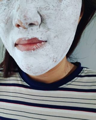 리더스코스메틱 리더스 밀크 스폰지 마스크 — 5점을 준 리뷰어가 2021년 7월 올린 사용 사진