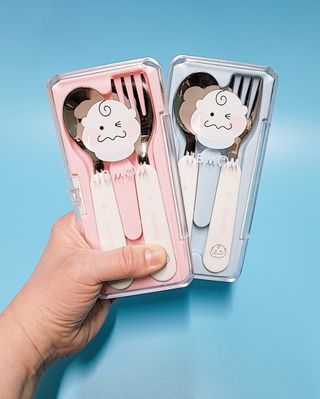 유비맘 스푼포크 케이스 세트 1+1 _컬러랜덤 발송 — 5점을 준 리뷰어가 2021년 2월 올린 사용 사진