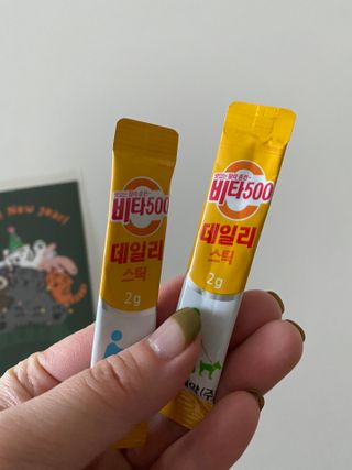광동제약 [광동] 비타500데일리스틱 70포X2개 + 뚱랑이엽서 + 쇼핑백 증정 — 5점을 준 리뷰어가 2022년 1월 올린 사용 사진