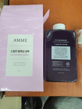 아므 스칼프 릴렉싱 샴푸 — 5점을 준 리뷰어가 2021년 4월 올린 사용 사진