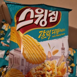 스윙칩 <스윙로드 한정판> 스윙칩 갈릭디핑소스맛 20봉 — 5점을 준 리뷰어가 2021년 10월 올린 사용 사진