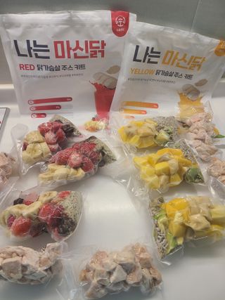 수플먼트 나는 마신닭!! 닭가슴살 주스키트, 먹기 힘들었던 닭가슴살 이제는 마시자 — 4점을 준 리뷰어가 2023년 2월 올린 사용 사진