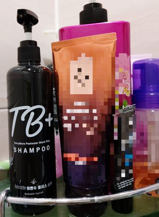 타미모아 토탄수 플러스 탈모증상완화 기능성 샴푸 — 4점을 준 리뷰어가 2021년 6월 올린 사용 사진