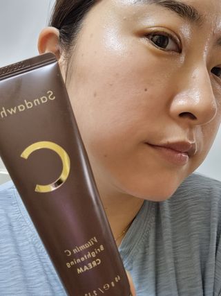 산다화 비타민C 화이트닝 크림 — 5점을 준 리뷰어가 2023년 5월 올린 사용 사진
