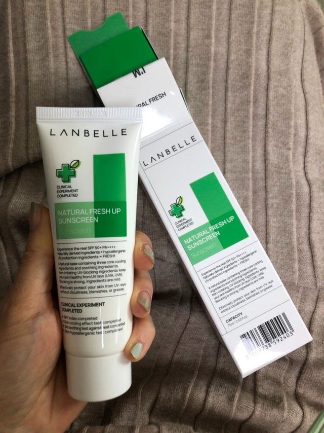 랑벨 내츄럴 프레시 업 선크림 75ml 리뷰 사진