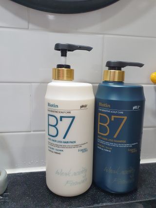 [포레스트스토리] B7 안티 헤어로스 샴푸1,000ml + 헤어팩 1,000ml — 5점을 준 리뷰어가 2021년 3월 올린 사용 사진