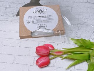 노플(NOPL) 노플 친환경 바이오 산화 생분해  항균 일회용 위생 비닐장갑 100매 + 지퍼백 소형, 대형 — 5점을 준 리뷰어가 2021년 10월 올린 사용 사진
