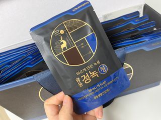 광동생활건강 [광동] 바르게 만든 녹용, 광동정녹청 30포. — 5점을 준 리뷰어가 2023년 3월 올린 사용 사진