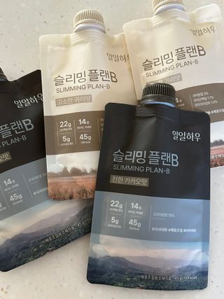 일일하우 슬리밍 플랜B 고소한 귀리맛, 진한 카카오맛 (체중조절식) — 4점을 준 리뷰어가 2023년 8월 올린 사용 사진