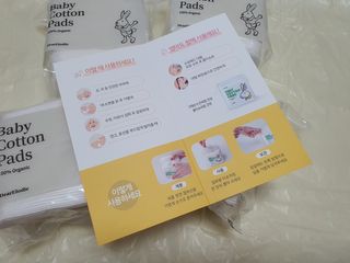디어엘로디 프리미엄 유기농 베이비 솜티슈 40매 3 + 1 PACK — 5점을 준 리뷰어가 2021년 3월 올린 사용 사진