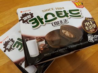 롯데제과 까망카스타드 더블초코 — 5점을 준 리뷰어가 2021년 5월 올린 사용 사진