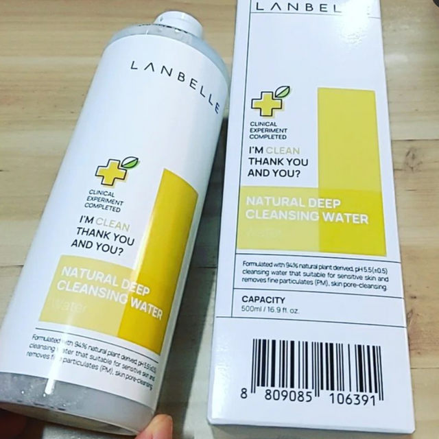 랑벨 내츄럴 딥 클렌징 워터 500ml 리뷰 사진