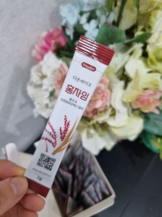 하루 1포로 콜레스테롤, 유산균, 고역가 소화효소까지 한번에 섭취! 다온바이오 홍자임 1개월분(30포) — 5점을 준 리뷰어가 2022년 11월 올린 사용 사진