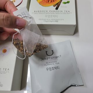 딜라이트 프로젝트 블렌딩티 우엉호박티, 히비후르츠티, 쟈스민캐모티 — 5점을 준 리뷰어가 2021년 7월 올린 사용 사진