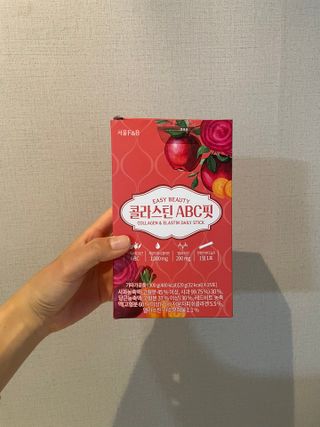 서울에프엔비 콜라스틴 3종 뷰티젤리스틱 45입 [ABC핏 15입 /  석류핏 15입 / 청스피루리나 15입] — 5점을 준 리뷰어가 2021년 9월 올린 사용 사진