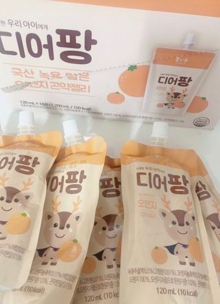 [몸엔용] 우리 아이 건강간식, 달콤한 녹용곤약젤리 디어팡 4종 — 4점을 준 리뷰어가 2021년 8월 올린 사용 사진